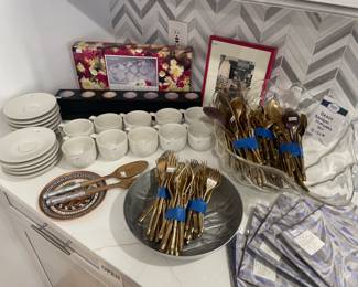 Brass Bamboo Flatware Set 