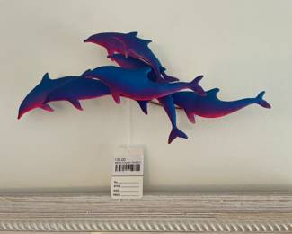 Metal Dolphin Wall Art 