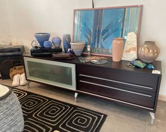 Media Console, Wall Art, Rug