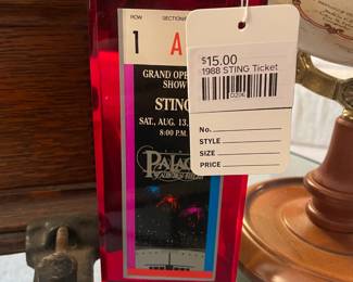 1988 STING Ticket 