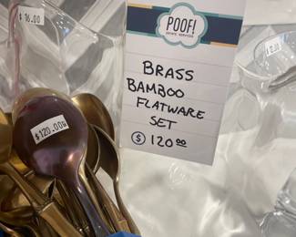 Brass Bamboo Flatware Set 
