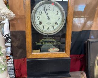 vintage time punch clock