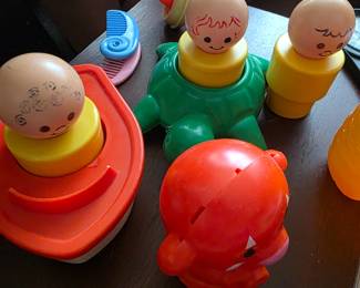 Fisher Price men, Tug Boat, Turtle