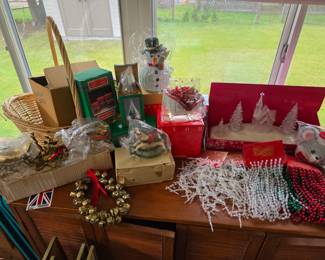 Vintage and new Christmas Decor
