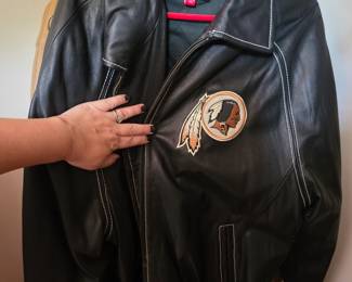 Leather Washington Redskins Jacket