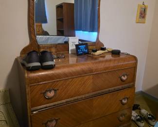 Art Deco Waterfall Dresser with Mirror