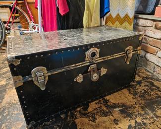 Vintage Trunk with Cedar Shelf Insert