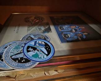 Various NASA Photos (Framed and Unframed), NASA Patches