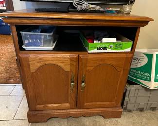 TV or microwave cabinet with swivel top!