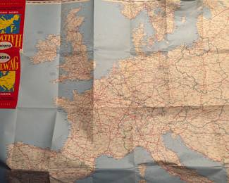 Hallwag Europa, Map of Europe from 1958