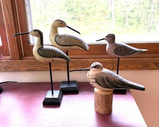 Hand Carved Bird Figures 