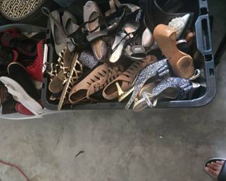 Gently used heels, sandals, wedges, and dress shoes.