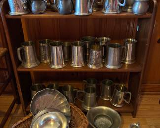 Collection of Pewter to include many Steins