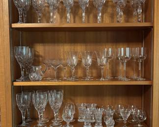 Some of the Crystal Stemware and Serving Pieces