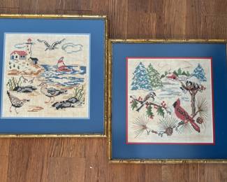 Pair of sweet hand stitched seasons