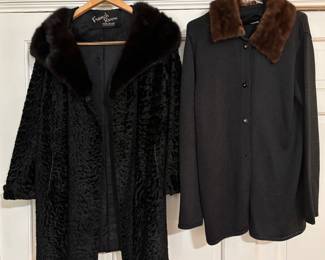 2 Good Vintage Jackets with Fur Trim