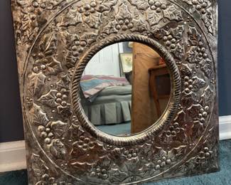Hammerd Tin Holly Themed Mirror