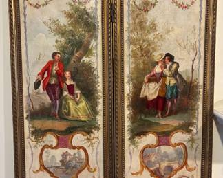 Pair of French Painted Panels