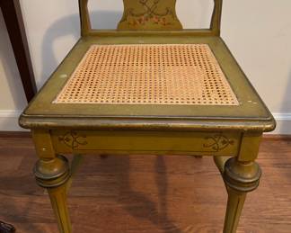 Handpainted Cane Bottom Vanity Chair - Part of suite