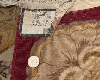 French Aubusson Rug 8.5'x12' - Knot Detail