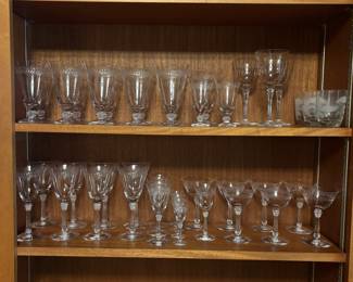 Some of the Crystal Stemware and Serving Pieces