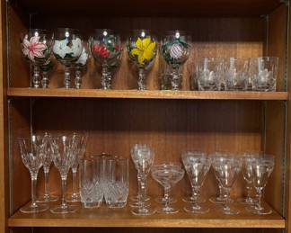 Some of the Crystal Stemware and Serving Pieces