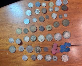 Coin Collection - war ration tokens, state tax tokens, and a nice selection of WW2 coins