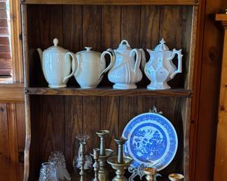 One of Two Bookcases with Ironware Accessories