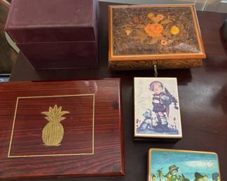 Some of the Wooden Boxes - Some Jewelry