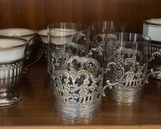 Demitasse cups with inserts