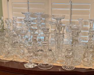 Large Variety of Crystal Candlesticks