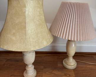 Pair of Alabaster Lamps