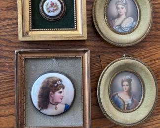 Georgian and Victorian miniature portraits - hand painted