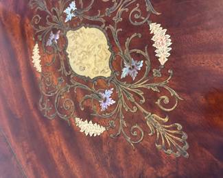 Fabulous Mother of Pearl Inlaid Writing Table - Detail