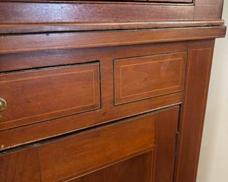 Lovely Corner Cabinet String Inlay Detail