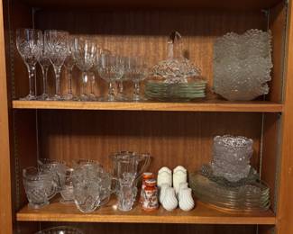 Some of the Crystal Stemware and Serving Pieces