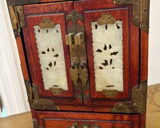 Sweet Miniature Asian Jewelry Cabinet