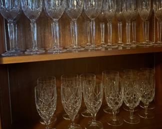 Some of the Crystal Stemware and Serving Pieces