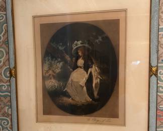 Sweet Old Framed Georgian Print