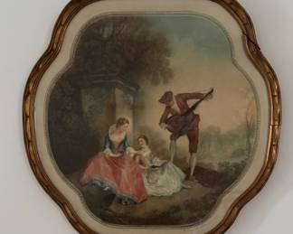 'The Music Lesson' print by N Lancret