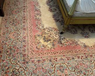 Large Vintage Karastan Rug Pinks, Blues and Creams 8.5' x 12'