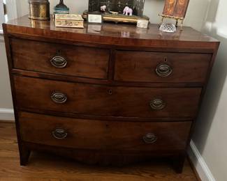Beautiful Antique Bow Front Chest