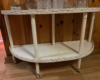 Demi-lune Wicker Table