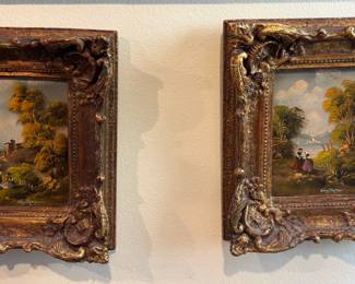 Pair of Small oil landscapes