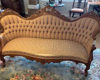 Victorian Triple Arch Tufted Sofa