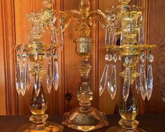 Amber Candelabra Trio