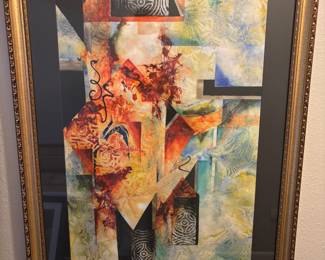 Anna Kern 19/400 Abstract signed  & numbered. $300.00
27.5”w 39.5”t