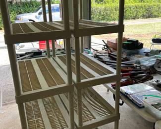 Plastic shelving $30.00 each