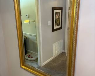 Gold framed beveled mirror $ 150.00
36.5”w 46.5”t