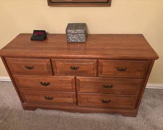 7 drawer wood dresser $ 150.00
51”w 17”d 31”t